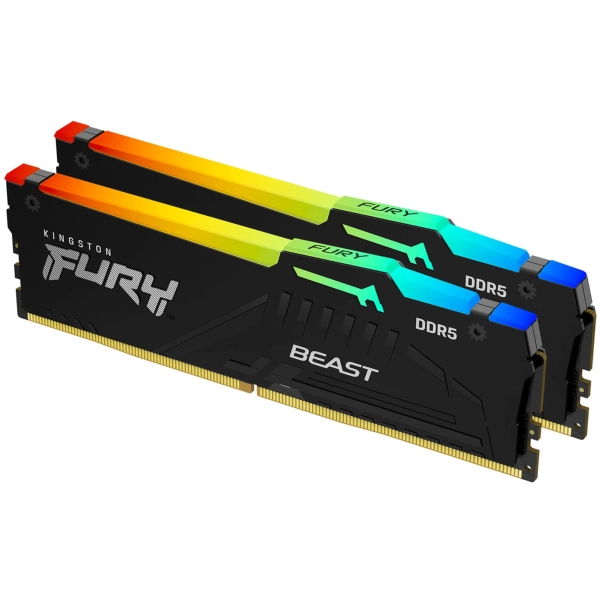 Купити Модуль пам'яті Kingston FURY Beast RGB DDR5-5600 128GB KIT (2x64GB) (KF556C40BBAK2-128) - фото 3