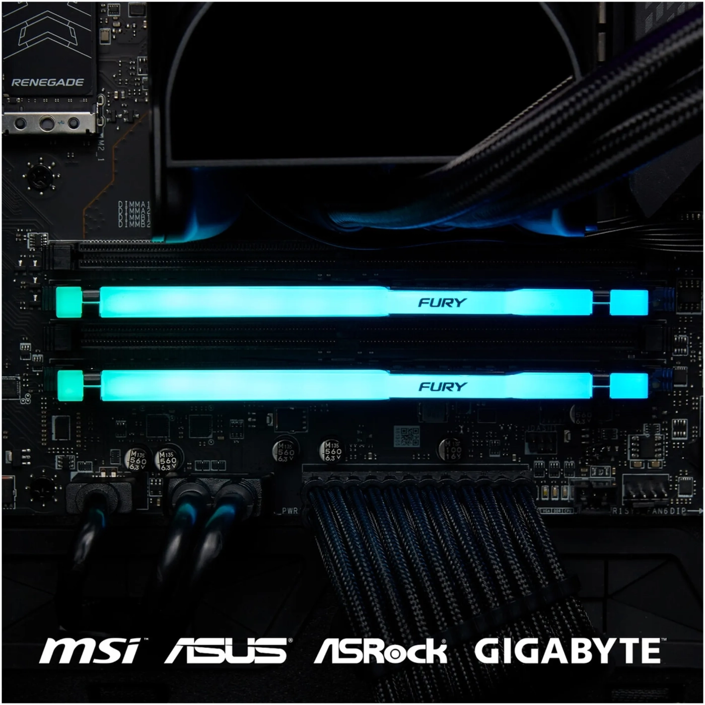 Купить Модуль памяти Kingston FURY Beast RGB AM5 DDR5-5600 128GB KIT (2x64GB) (KF556C36BBEAK2-128) - фото 13