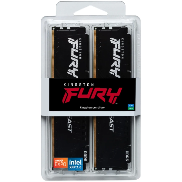 Купить Модуль памяти Kingston FURY Beast DDR5-5600 128GB KIT (2x64GB) (KF556C36BBEK2-128) - фото 5