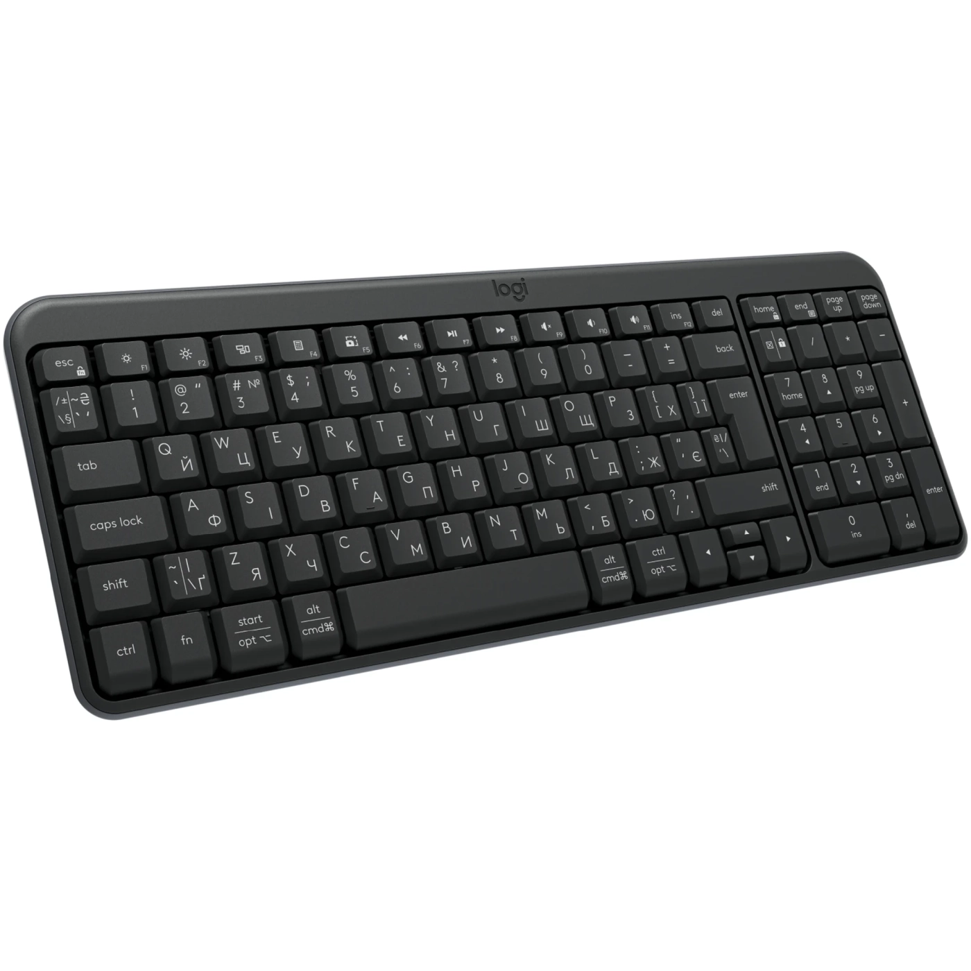 Купити Клавіатура Logitech K250 Bluetooth/Wireless UA Graphite (920-013822) - фото 1
