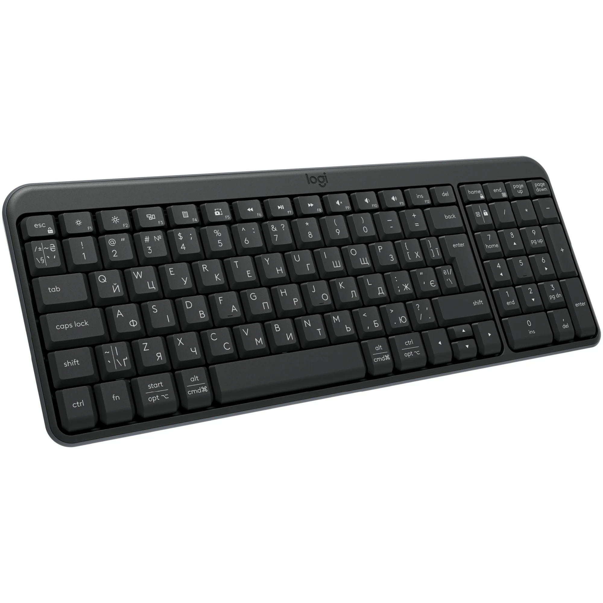 Купити Клавіатура Logitech K250 Bluetooth/Wireless UA Graphite (920-013822) - фото 1