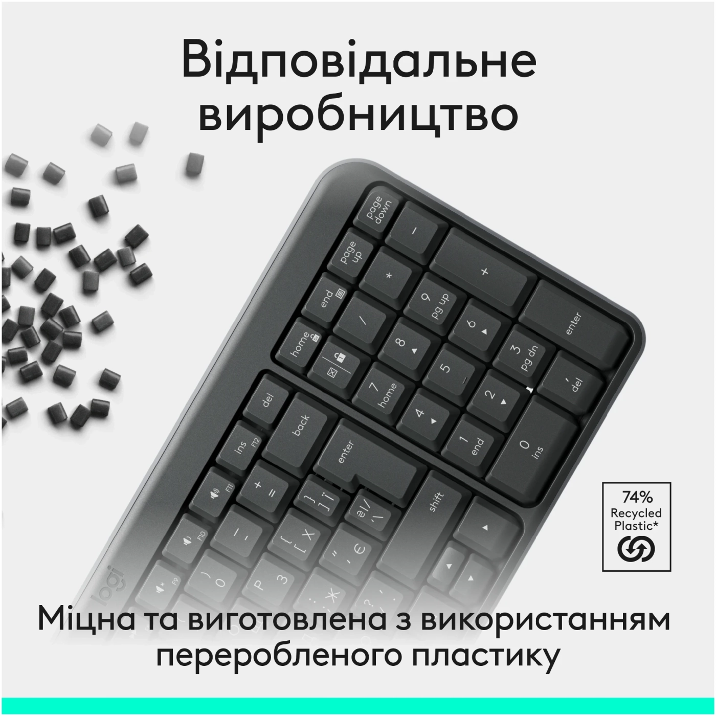 Купити Клавіатура Logitech K250 Bluetooth/Wireless UA Graphite (920-013822) - фото 5