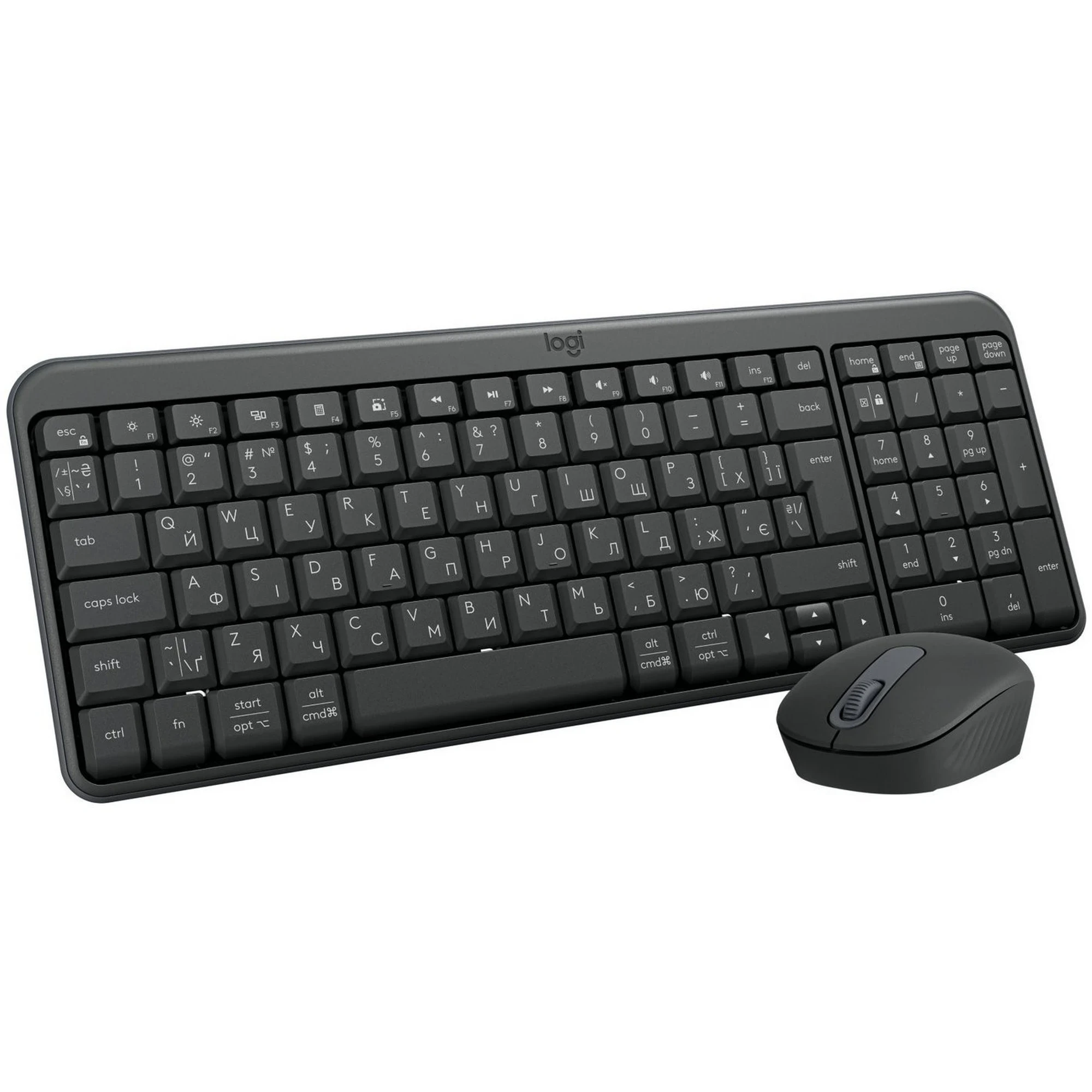Купить Комплект клавиатура и мышь Logitech MK250 Bluetooth/Wireles UA Graphite (920-013823) - фото 1