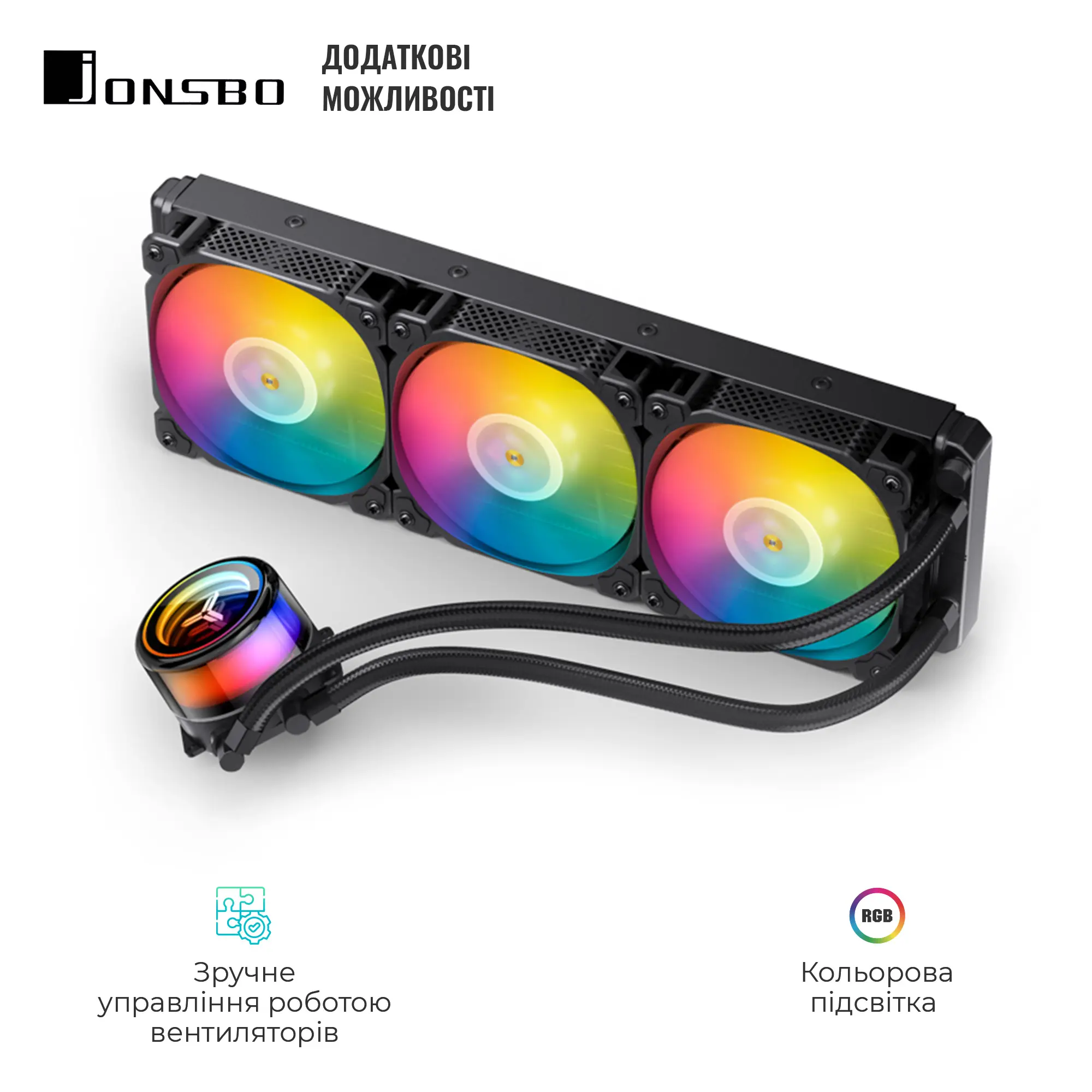Купить Система жидкостного охлаждения JONSBO TW7-360 ARGB Black (Intel LGA1700/1200/115X/2011 AMD AM4/AM5/4PIN PWM) - фото 4