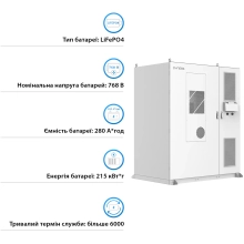 Купить Система хранения энергии Dyness DH200F 100kW PCS 768V 280Ah 215kWh LiFePO4 IP55, 3x50kW MPPT Fire Extinguisher, Air Conditioner - фото 5