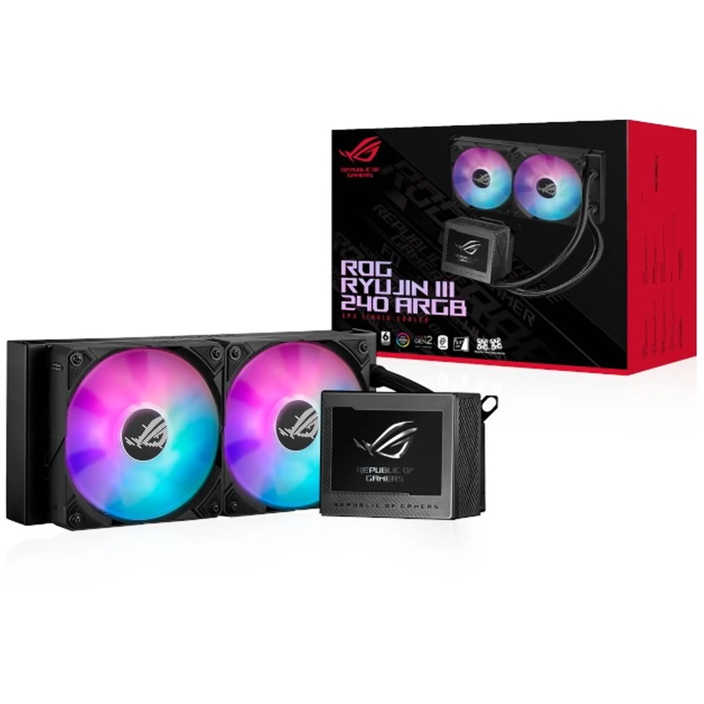 Купити Система водяного охолодження Asus ROG Ryujin III 240 ARGB Black (90RC00K1-M0UAY0) - фото 7