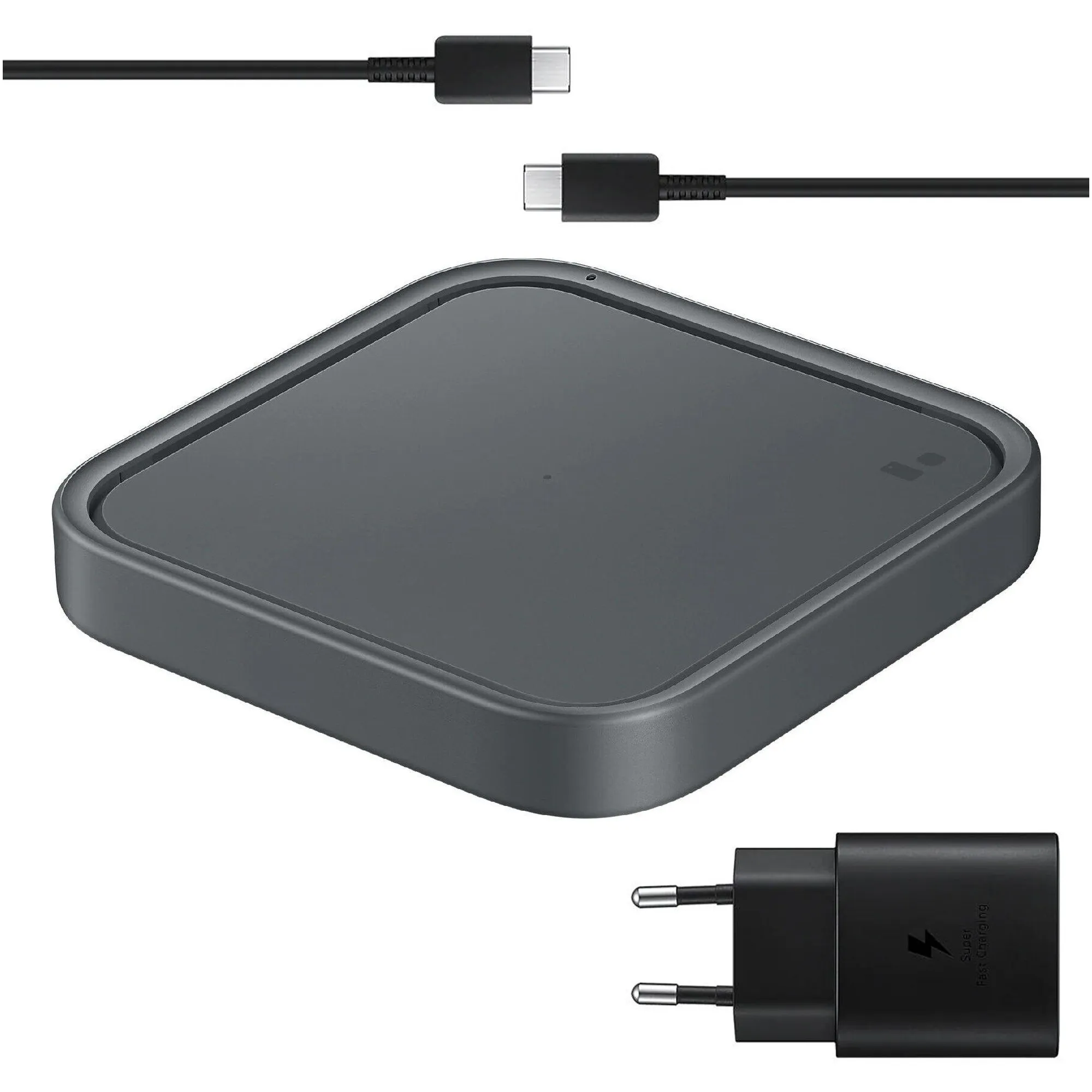 Купити Бездротовий зарядний пристрій Samsung EP-P2400 15W (з МЗП) Dark Grey (EP-P2400TBEGEU) - фото 1