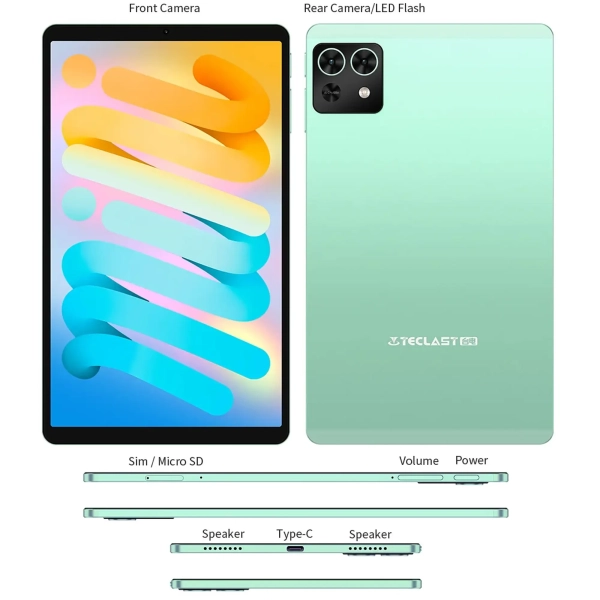 Купить Планшет Teclast M50 Mini 6/128GB Tea Green (6940709687055) - фото 7