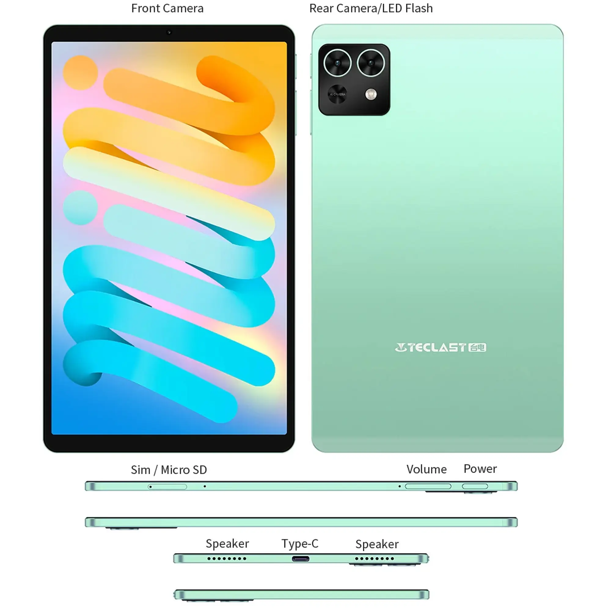 Купить Планшет Teclast M50 Mini 6/128GB Tea Green (6940709687055) - фото 7