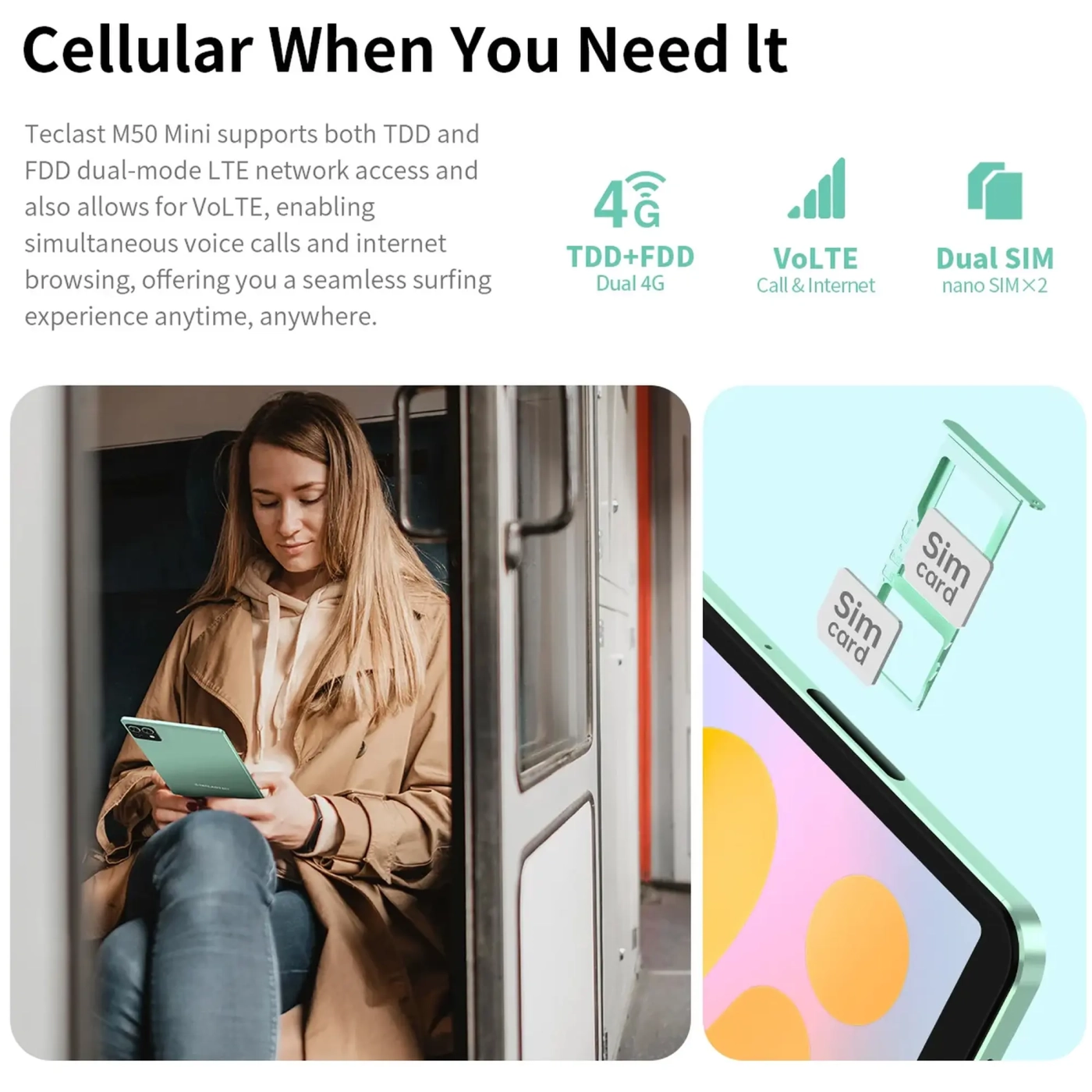 Купить Планшет Teclast M50 Mini 6/128GB Tea Green (6940709687055) - фото 8