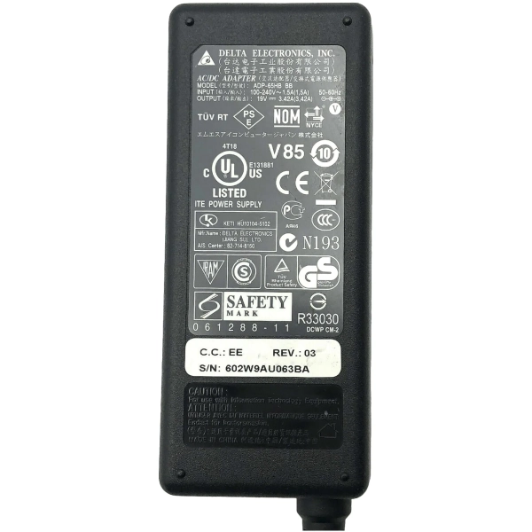 Купити Уцінка Блок живлення DELTA ELECTRONICS ADP-65HB 19V 3.42A 65W (5.5x2.5) (67DW07V2947) - фото 2