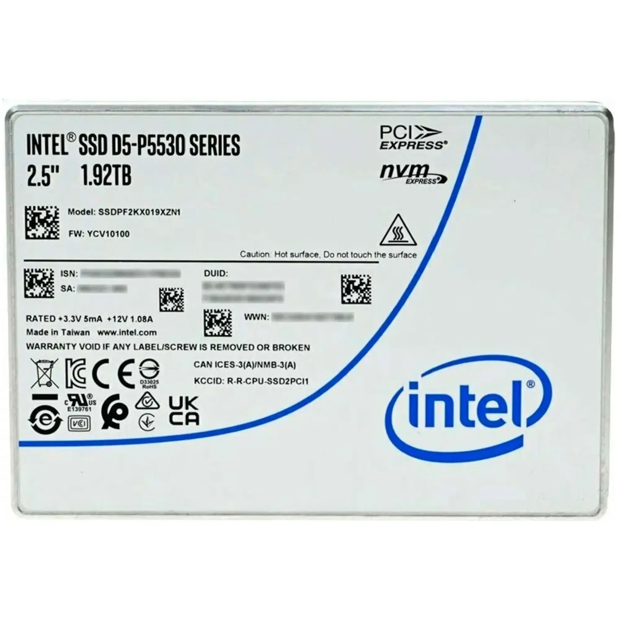 Купить SSD диск Intel D5-P5530 U.2 (SSDPF2KX019XZN1) - фото 1