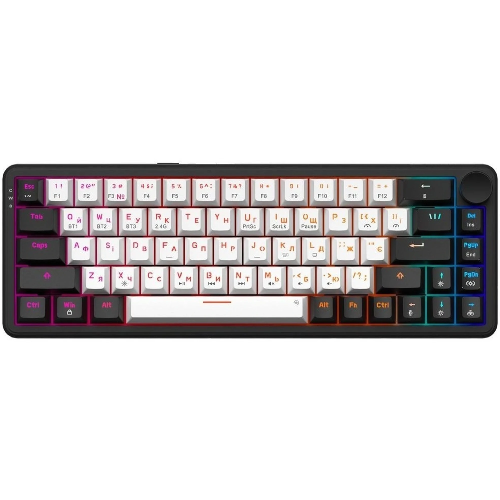Купити Клавіатура GamePro Asgard Valhalla QLAB Orange Switch RGB Wireless/Bluetooth/USB-C (MK210B Pro) - фото 2