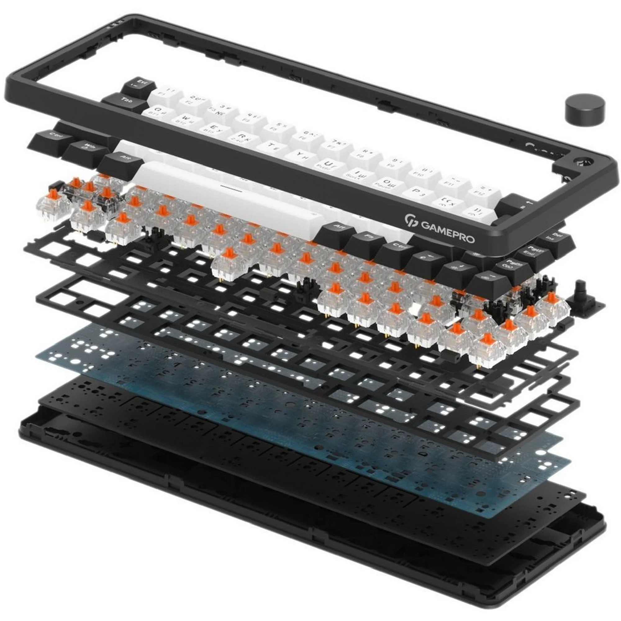 Купити Клавіатура GamePro Asgard Valhalla QLAB Orange Switch RGB Wireless/Bluetooth/USB-C (MK210B Pro) - фото 3