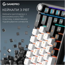 Купити Клавіатура GamePro Asgard Valhalla QLAB Orange Switch RGB Wireless/Bluetooth/USB-C (MK210B Pro) - фото 8