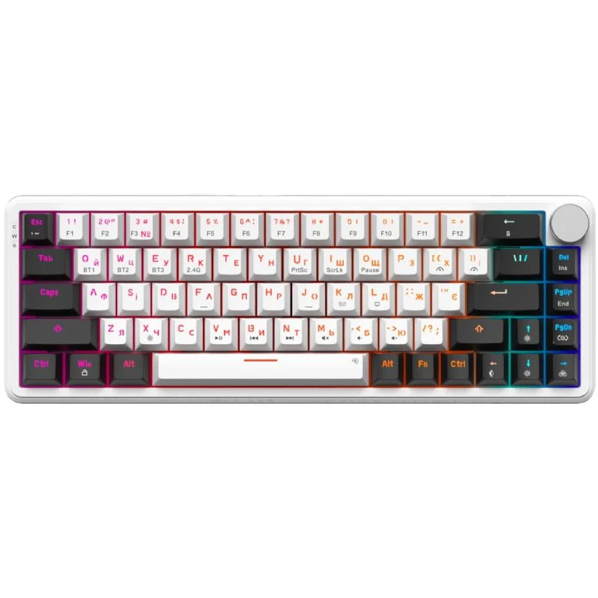 Купить Клавиатура GamePro Asgard Valhalla QLAB Orange Switch RGB Wireless/Bluetooth/USB-C (MK210W Pro) - фото 2