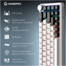 Купить Клавиатура GamePro Asgard Valhalla QLAB Orange Switch RGB Wireless/Bluetooth/USB-C (MK210W Pro) - фото 5