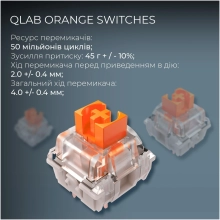 Купить Клавиатура GamePro Asgard Valhalla QLAB Orange Switch RGB Wireless/Bluetooth/USB-C (MK160B Pro) - фото 7