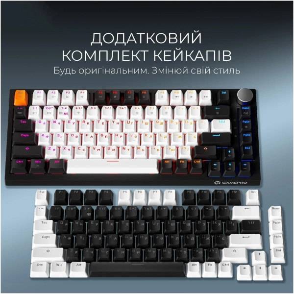 Купить Клавиатура GamePro Asgard Valhalla QLAB Orange Switch RGB Wireless/Bluetooth/USB-C (MK160B Pro) - фото 10
