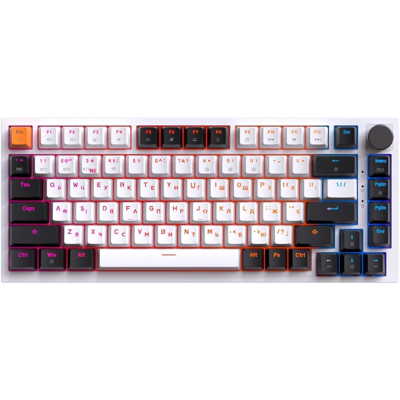 Купить Клавиатура GamePro Asgard Valhalla QLAB Orange Switch RGB Wireless/Bluetooth/USB-C (MK160W Pro) - фото 1
