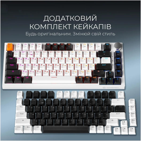 Купить Клавиатура GamePro Asgard Valhalla QLAB Orange Switch RGB Wireless/Bluetooth/USB-C (MK160W Pro) - фото 10