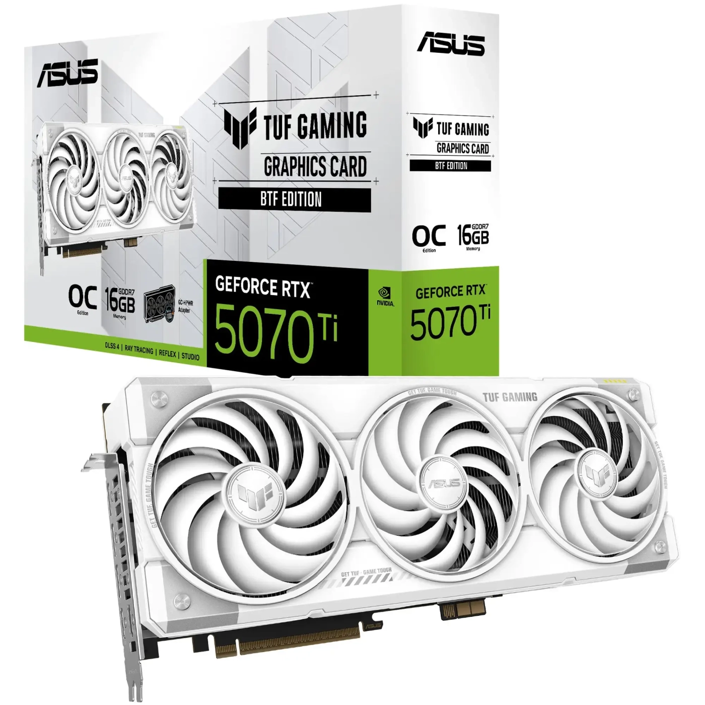 Купити Відеокарта ASUS Nvidia GeForce RTX 5070TI TUF BTF WHITE OC 16GB GDDR7 (TUF-RTX5070TI-O16G-BTF-WHITE) - фото 2