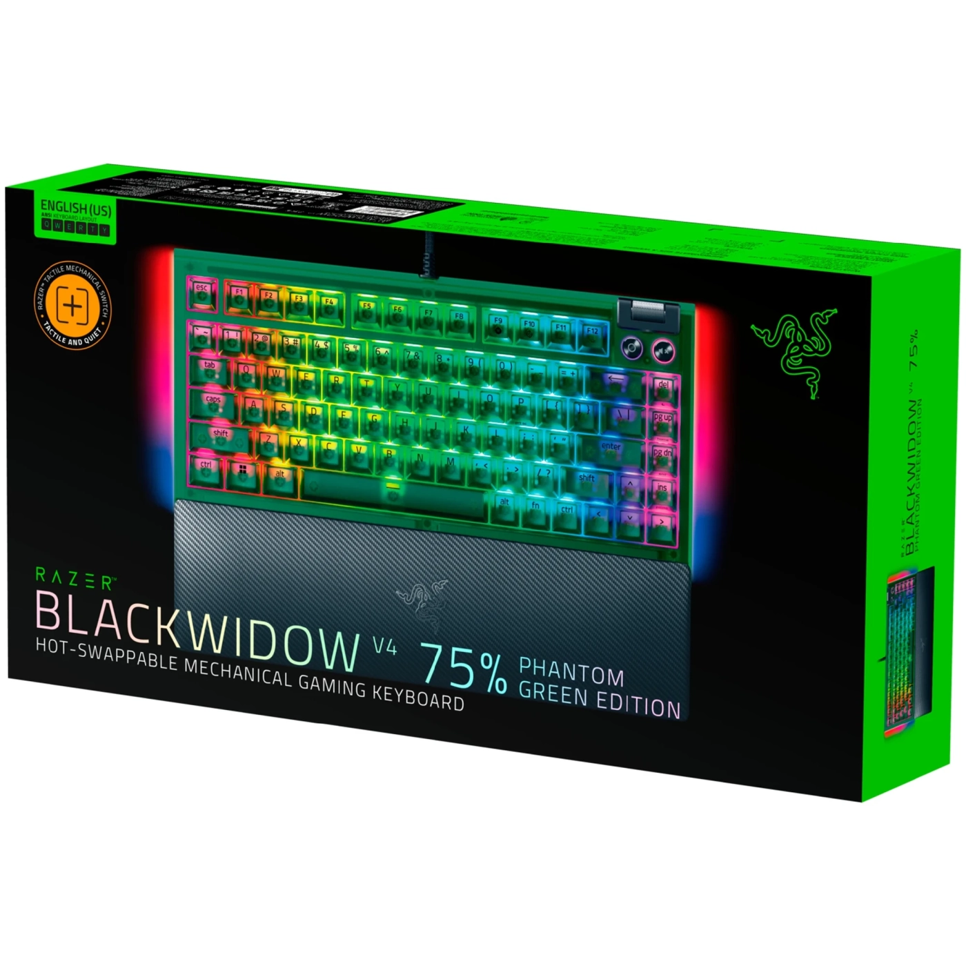 Купити Клавіатура Razer BlackWidow V4 75% Phantom Green (RZ03-05003300-R3M1) - фото 9