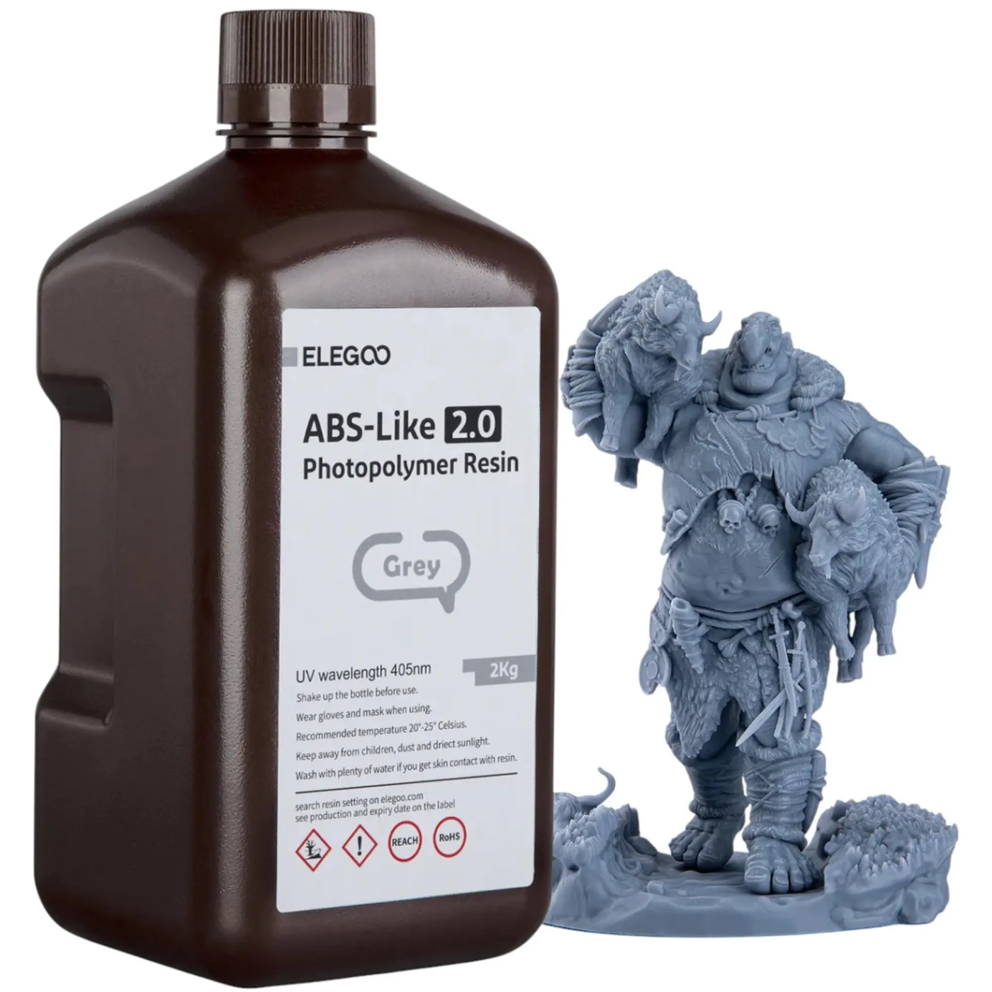 Купити Фотополімерна смола ELEGOO Standard Resin 2кг, сірий (50.103.0181) - фото 1