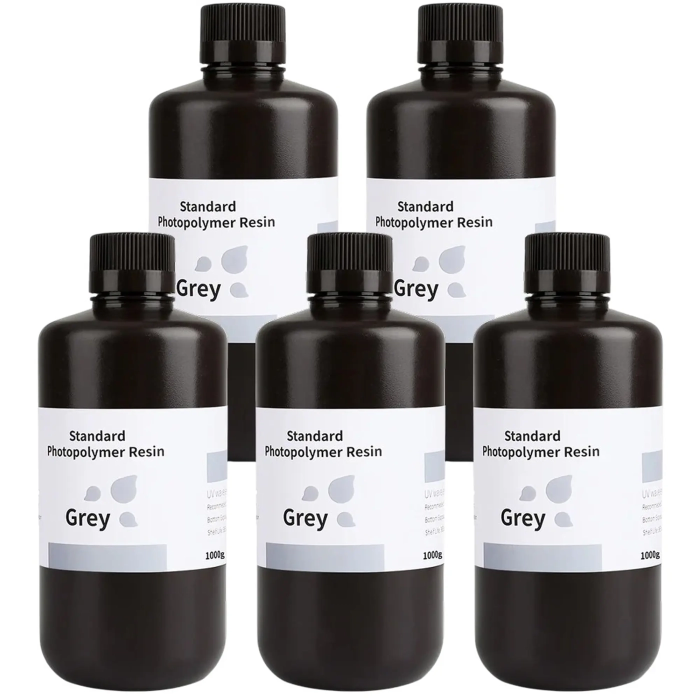 Купить Фотополимерная смола ELEGOO Standard Resin 5кг, серый (50.103.0001) - фото 1