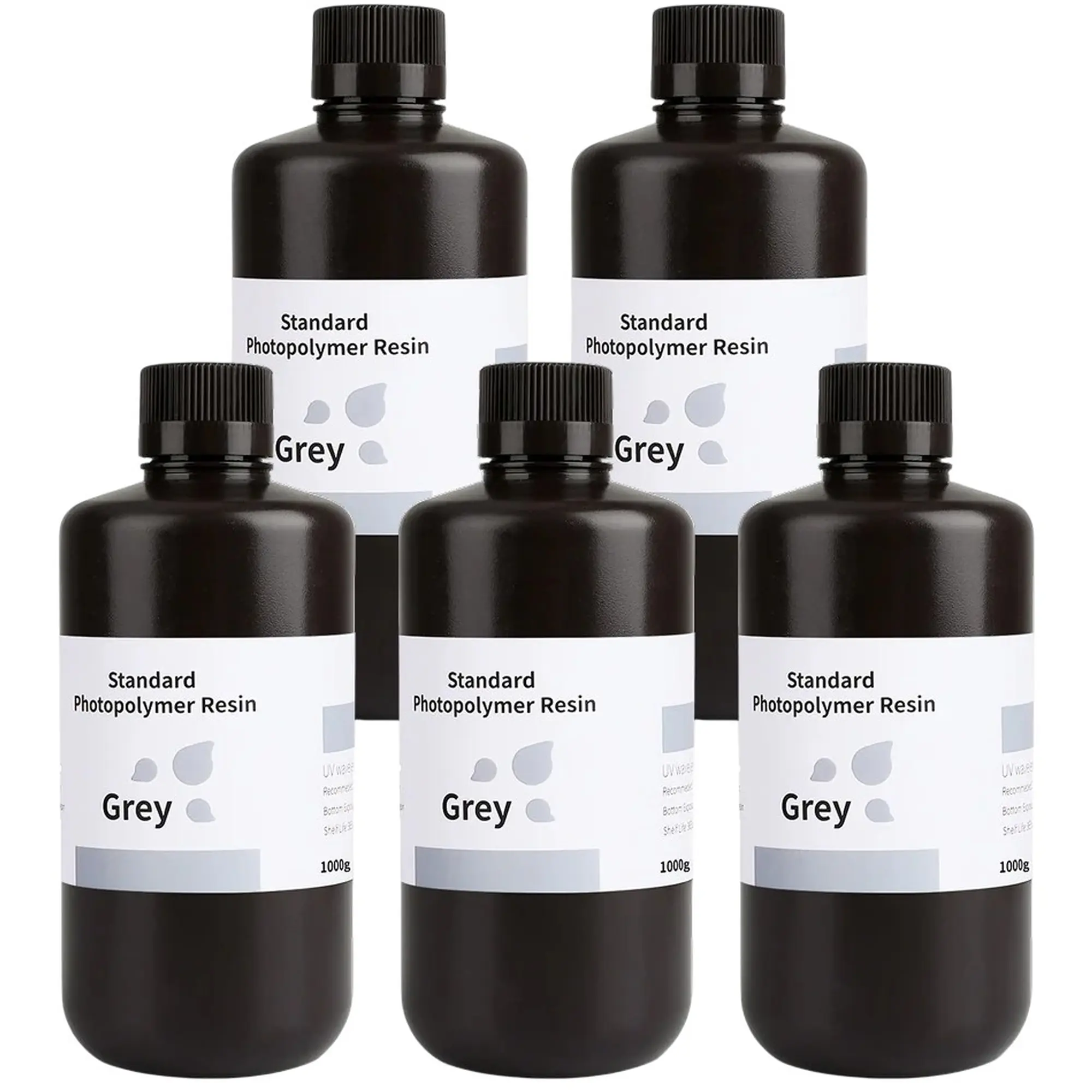 Купить Фотополимерная смола ELEGOO Standard Resin 5кг, серый (50.103.0001) - фото 1