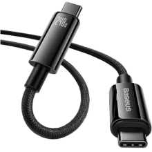 Купити Кабель Baseus Tungsten Gold Fast Charging Data Cable Type-C to Type-C 240W 1m Black (CAWJ040001) - фото 3
