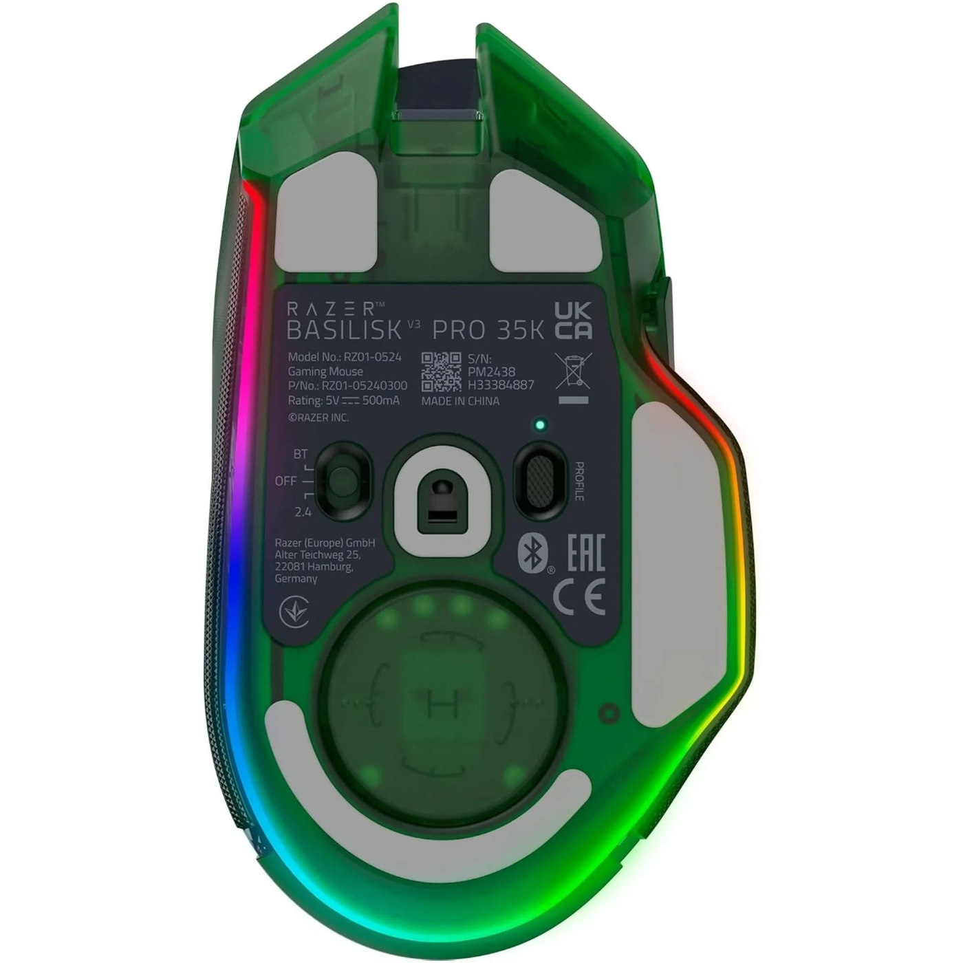 Купити Миша RAZER Basilisk V3 Pro 35K Phantom Green (RZ01-05240300-R3G1) - фото 5