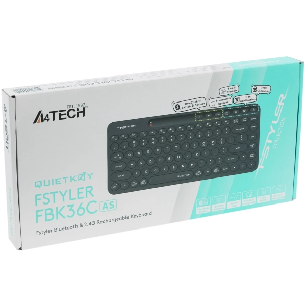 Купити Клавіатура A4Tech Fstyler FBK36С AS Black - фото 6