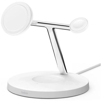 Купити Бездротовий зарядний пристрій Belkin 3в1 MagSafe White (WIZ017VFWH) - фото 1