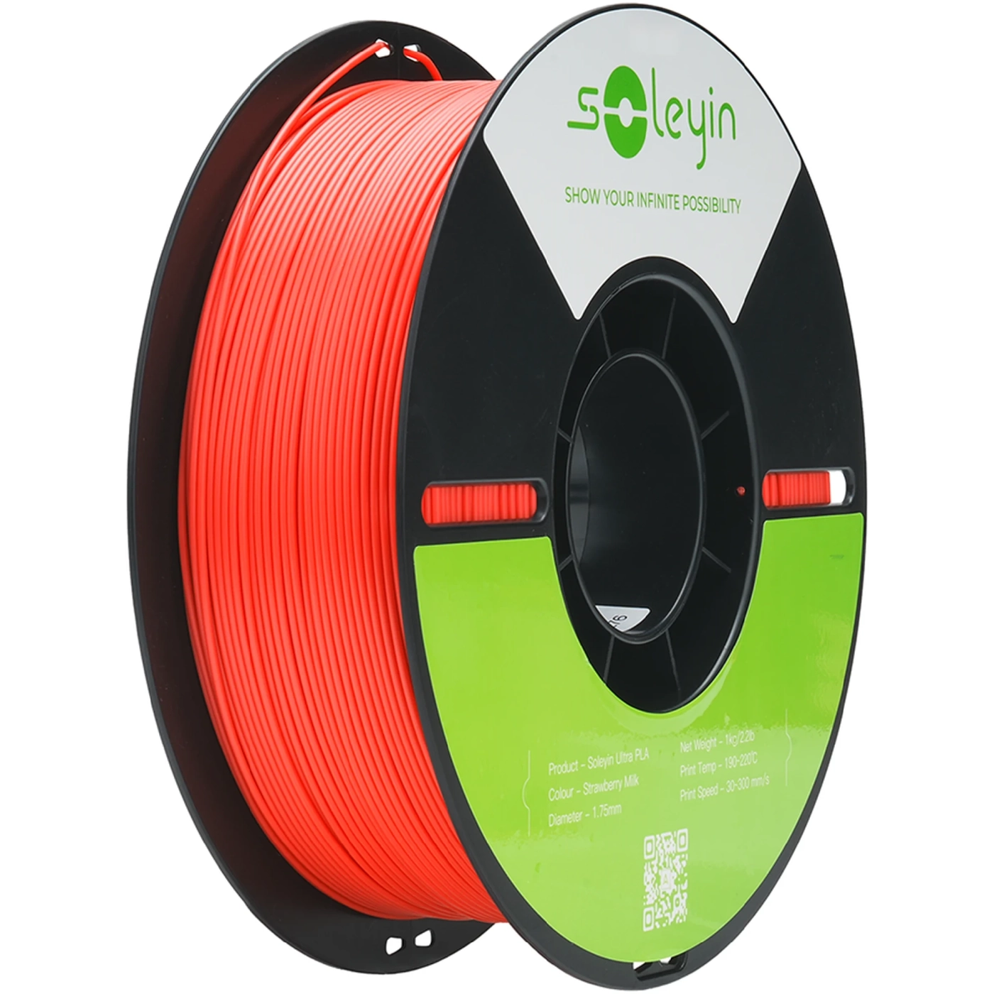 Купить ULTRA PLA Filament (пластик) для 3D принтера Soleyin 1кг, 1.75мм, клубнично-молочный (3301010602) - фото 1
