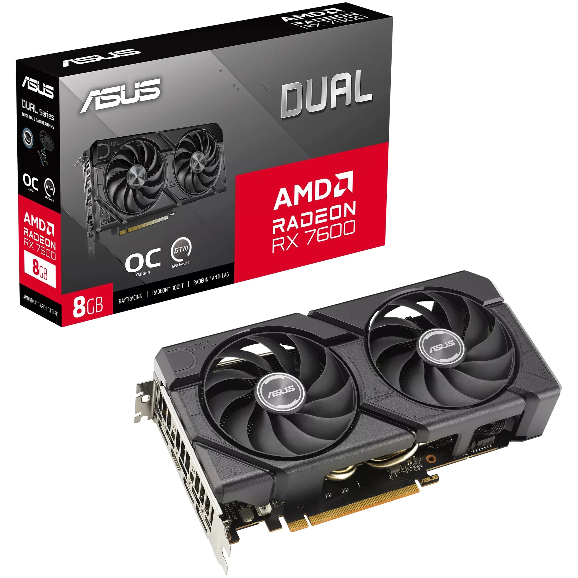 Купить Видеокарта ASUS AMD Radeon RX 7600 DUAL EVO OC 8GB GDDR6 (DUAL-RX7600-O8G-EVO) - фото 12