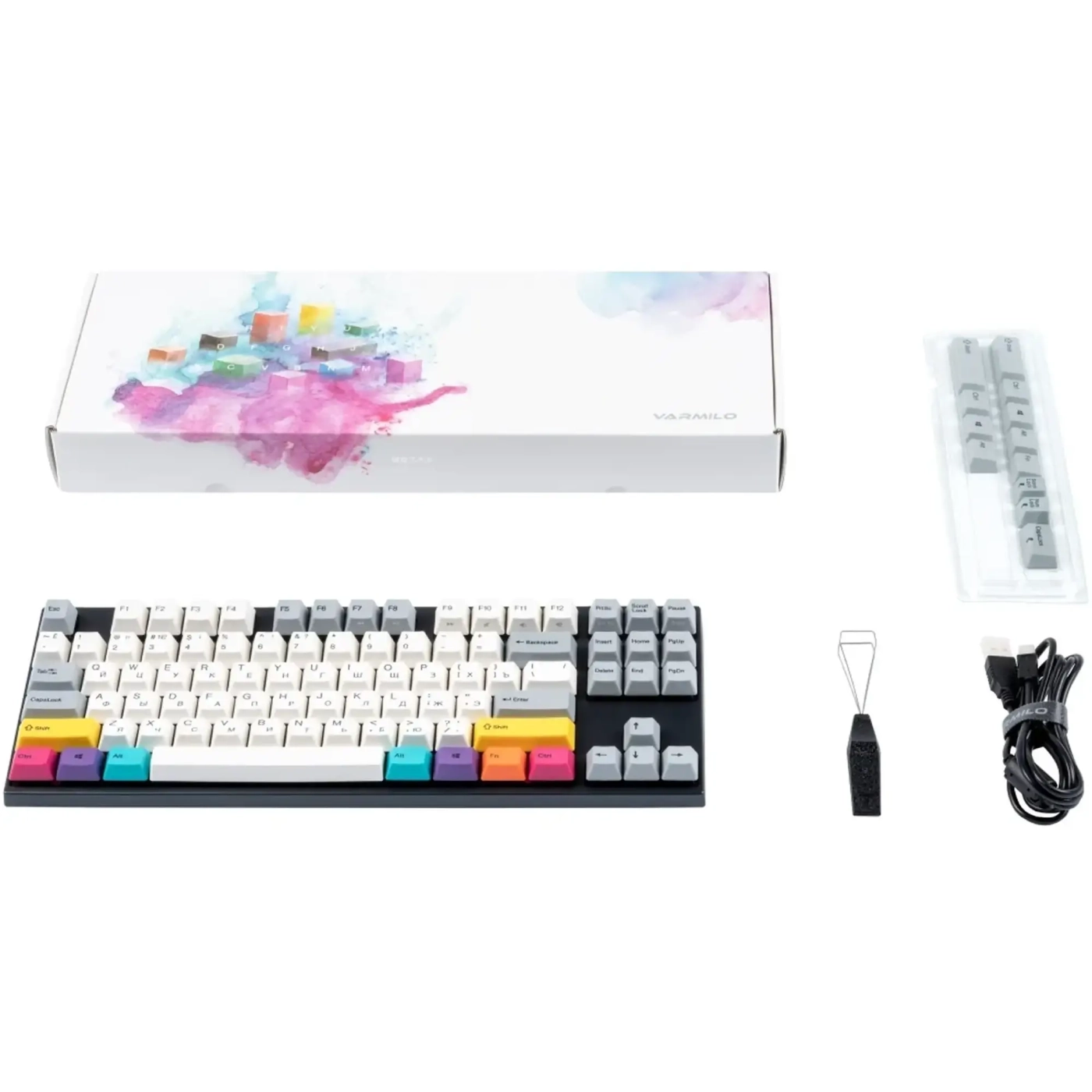 Купить Клавиатура Varmilo APT87 CMYK K-Prestige Silent (A92A024F8A5A17A007) - фото 8