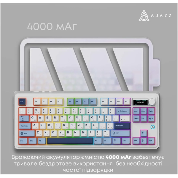 Купить Клавиатура AK870 PLUS RGB Murad Switch Wireless Blue/White/Dark (AK870-MU-BWD) - фото 6