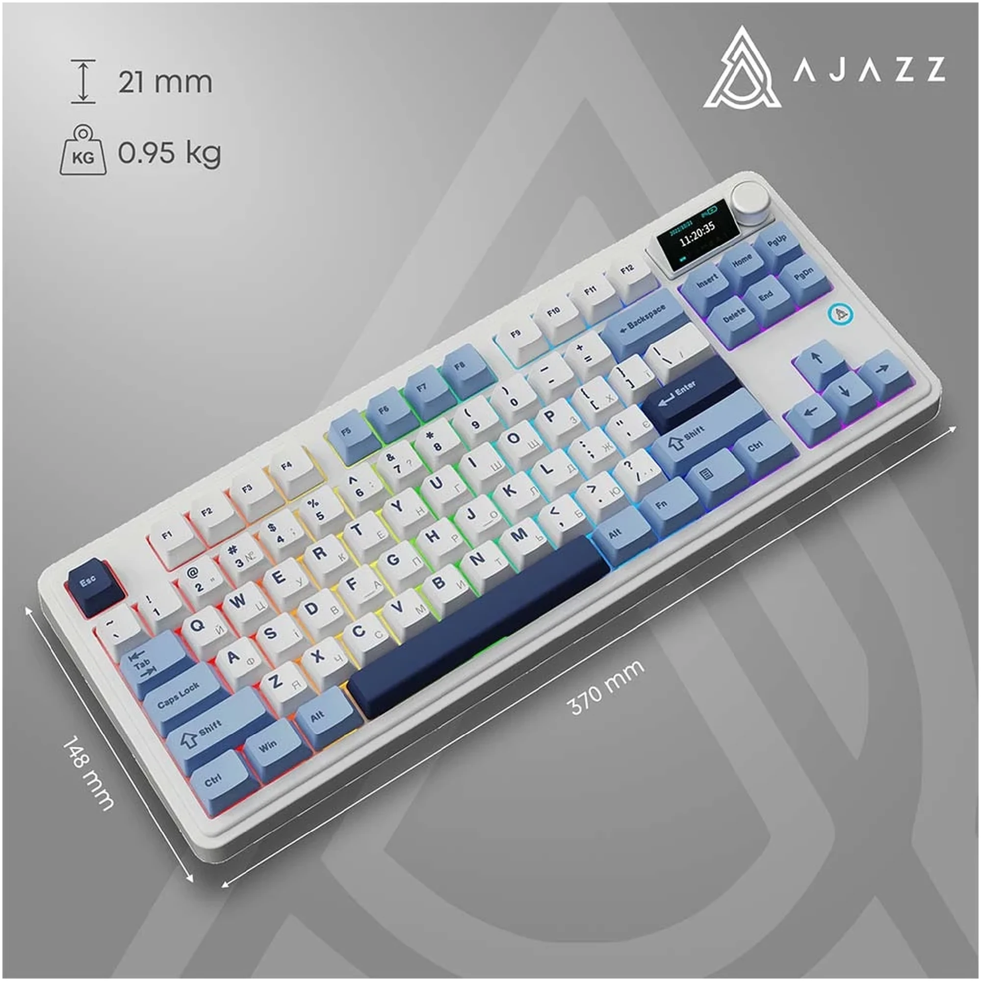 Купить Клавиатура AK870 PLUS RGB Murad Switch Wireless Blue/White/Dark (AK870-MU-BWD) - фото 7
