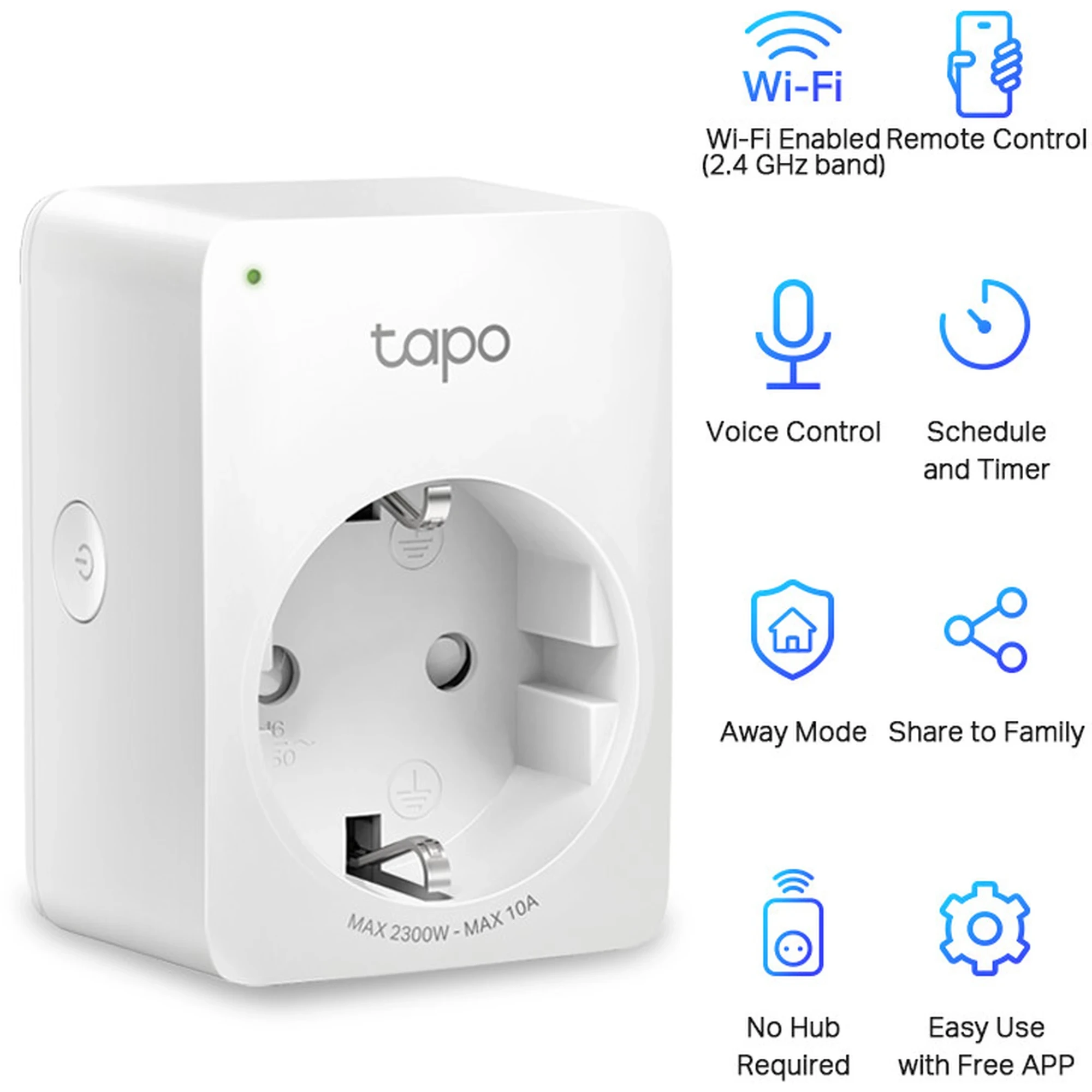 Купити Wi-Fi розетка TP-Link Tapo P100 (2-pack) - фото 3
