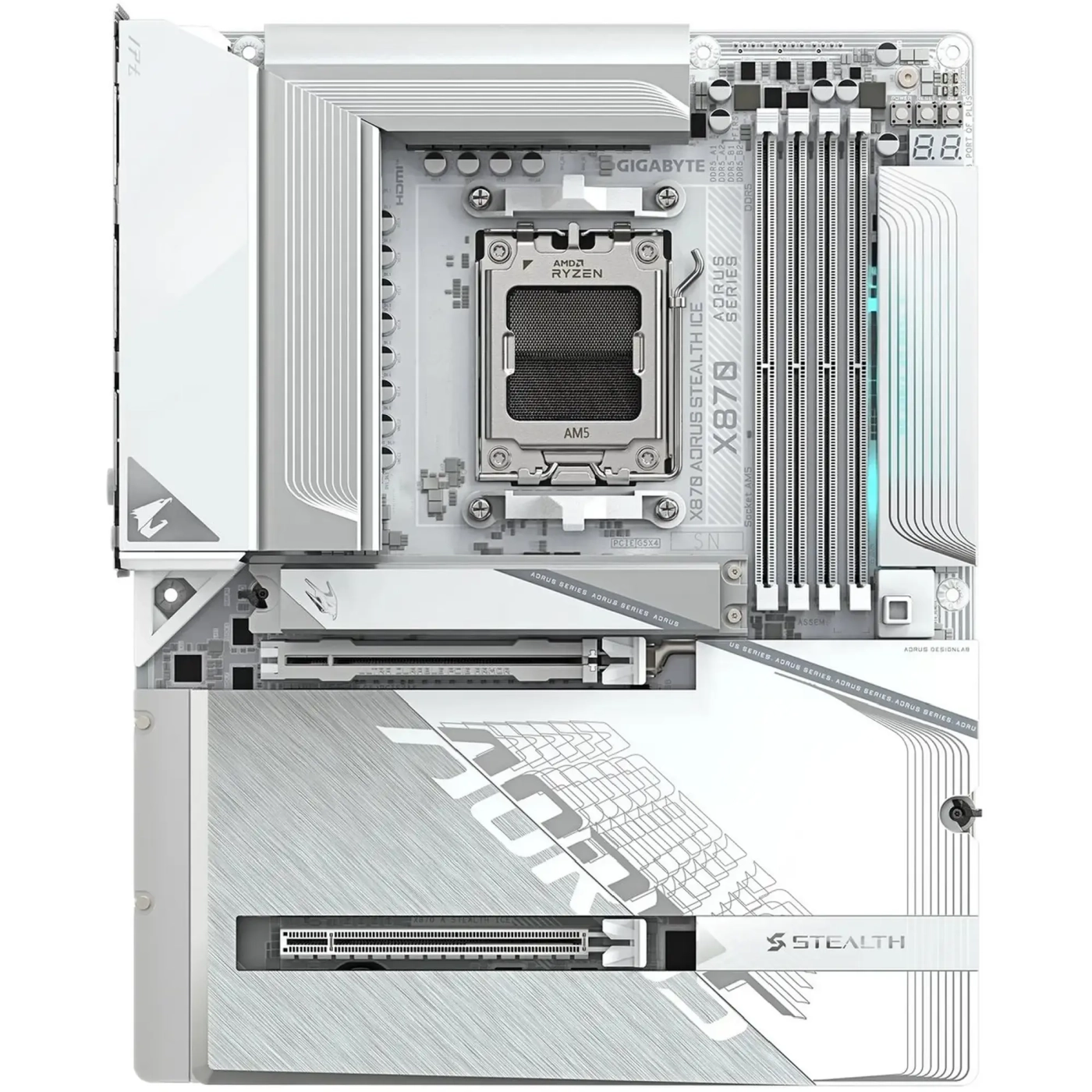 Купити Материнская плата Gigabyte X870 AORUS STEALTH ICE - фото 2