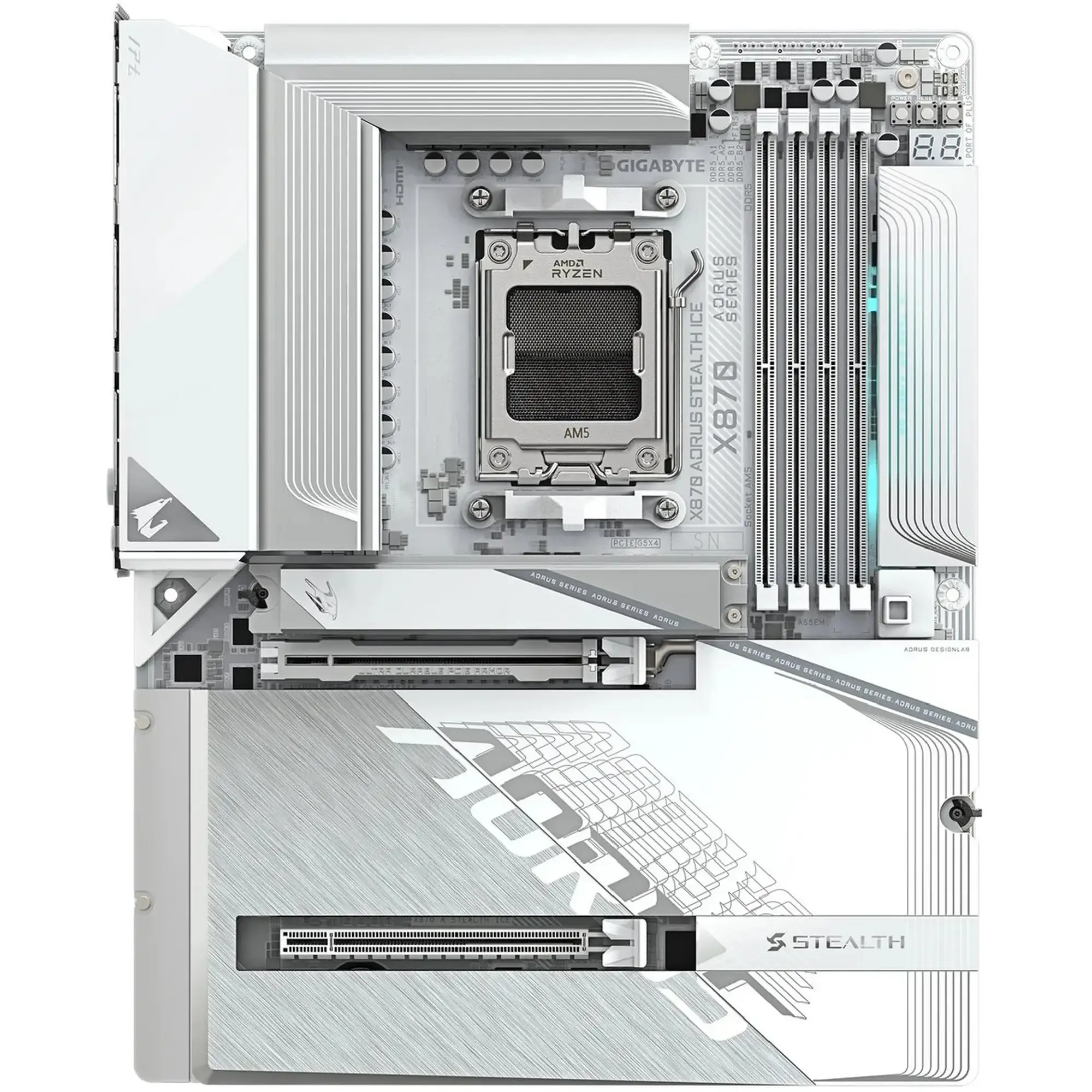 Купити Материнская плата Gigabyte X870 AORUS STEALTH ICE - фото 2