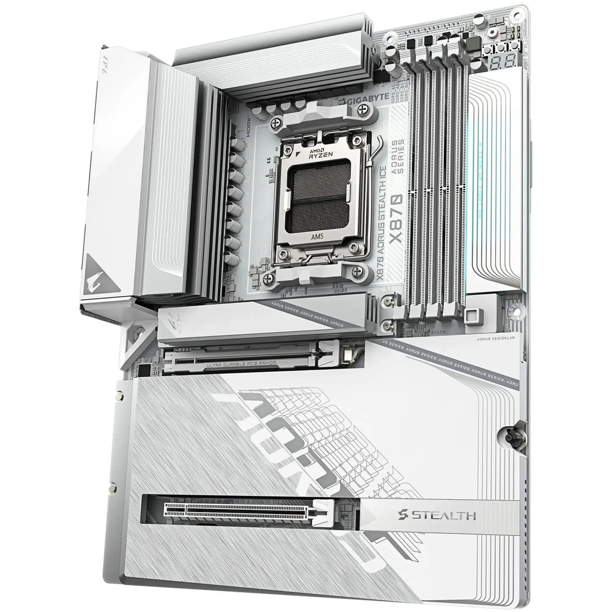Купити Материнская плата Gigabyte X870 AORUS STEALTH ICE - фото 4