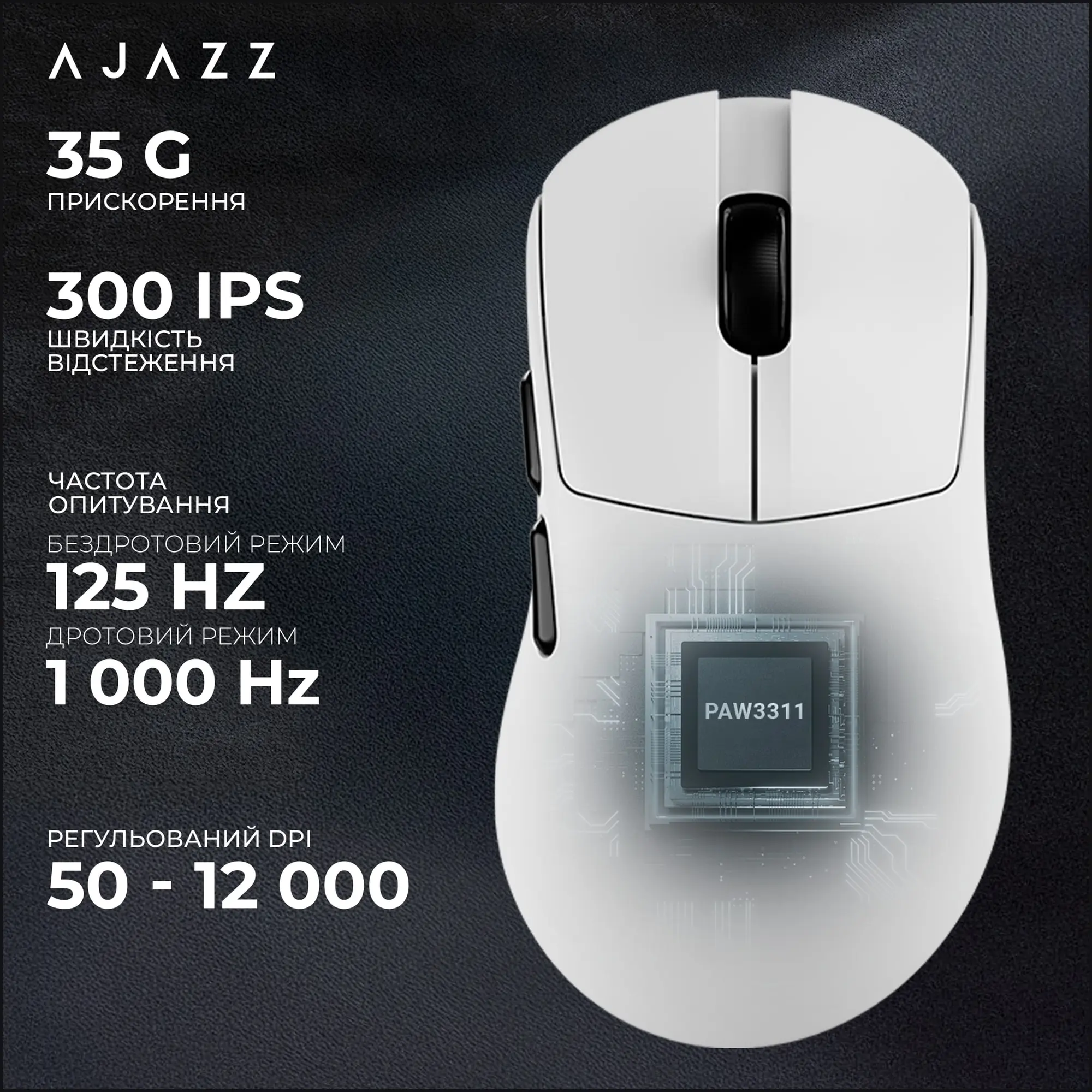 Купить Мышь Ajazz AJ179 V2 Max White (AJ179-V2-MAX-W) - фото 11