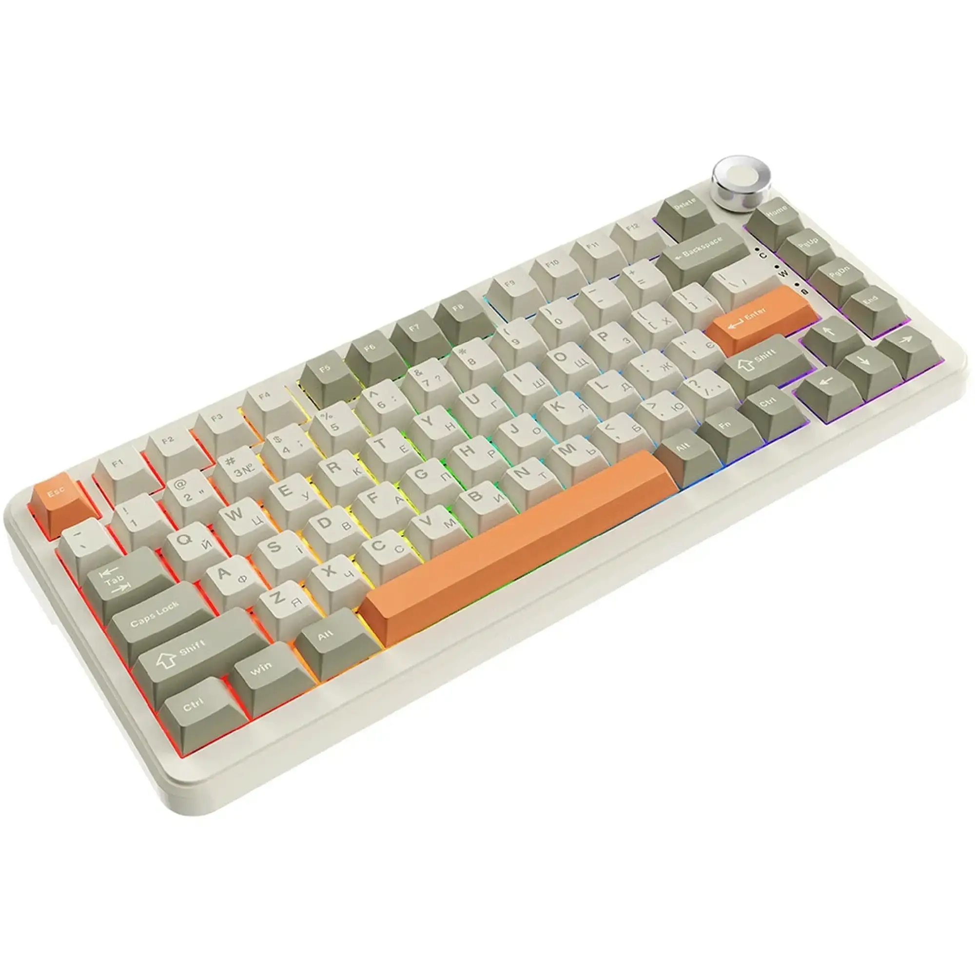 Купити Клавіатура Ajazz AK820MAX RGB Flying Fish Switch Wireless Beige (AK820MAX-FF-R) - фото 2