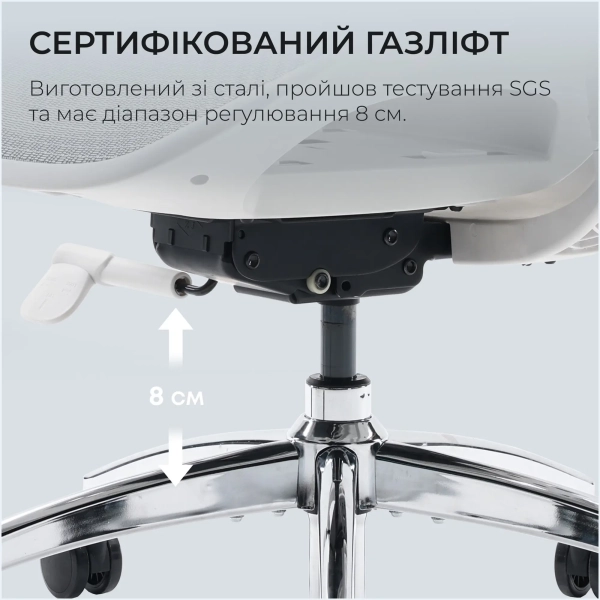 Купить Кресло офисное Sihoo DORO S100 Mesh White (S100-M302) - фото 16