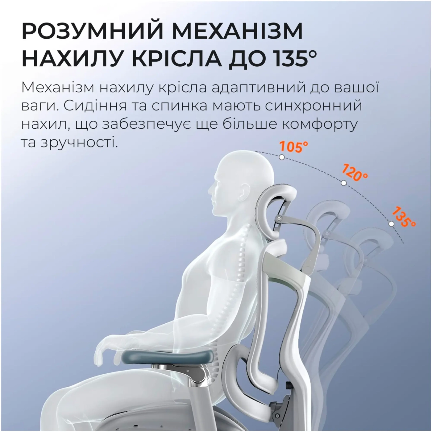Купить Кресло офисное Sihoo DORO C300 Pro Mesh White (DORO-C300-PRO-M102) - фото 7