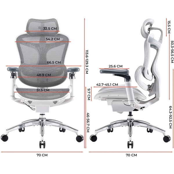 Купить Кресло офисное Sihoo DORO C300 Pro Mesh White (DORO-C300-PRO-M102) - фото 19