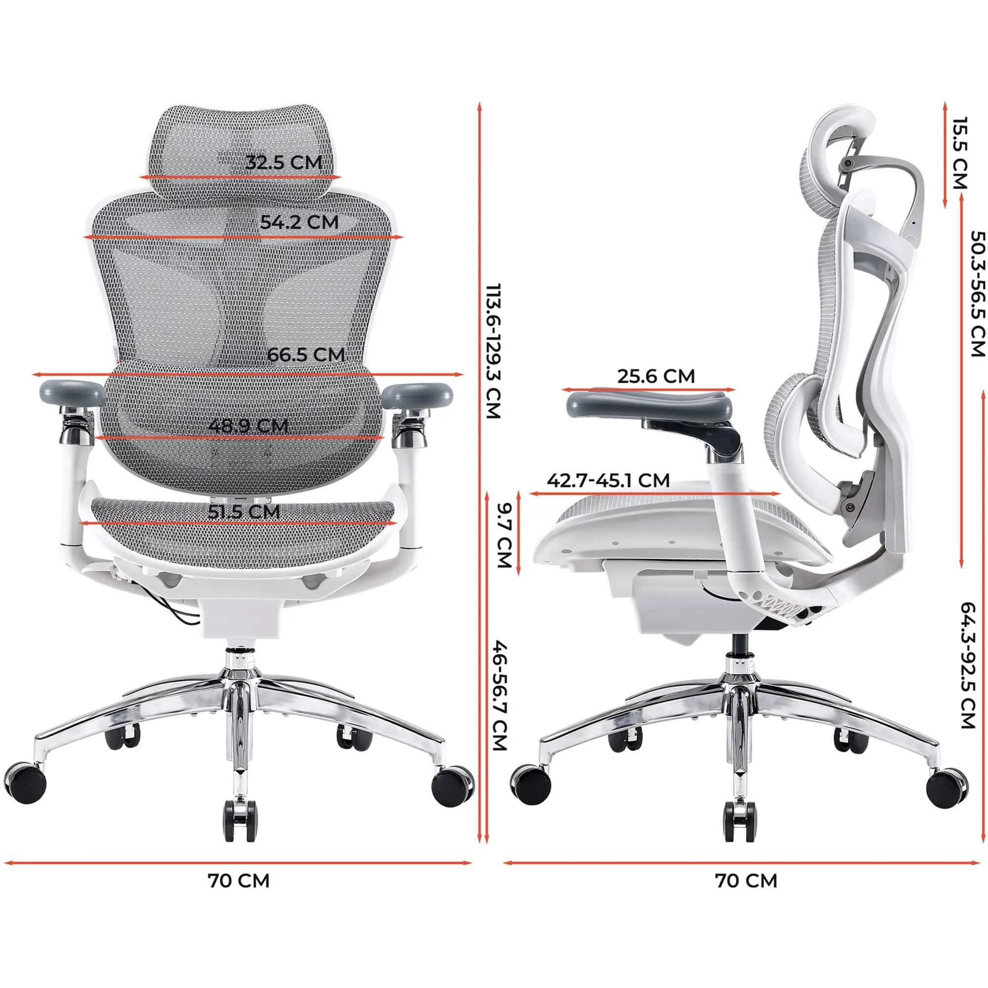 Купить Кресло офисное Sihoo DORO C300 Pro Mesh White (DORO-C300-PRO-M102) - фото 19