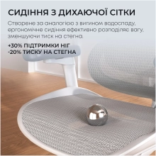 Купити Крісло офісне Sihoo DORO C300L Mesh White (DORO-C300L-A3-102) - фото 10